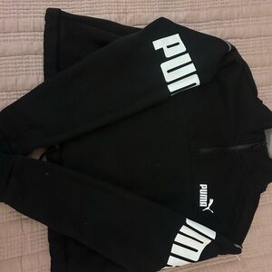 PUMA Black Sweatshirt with White Logo